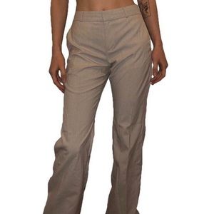 banana republic beige pinstripe high waisted pants